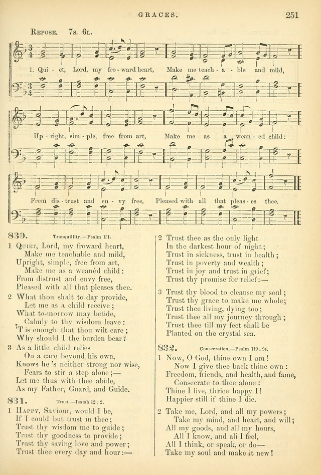 Songs for the Sanctuary, or Hymns and Tunes for Christian Worship page 251
