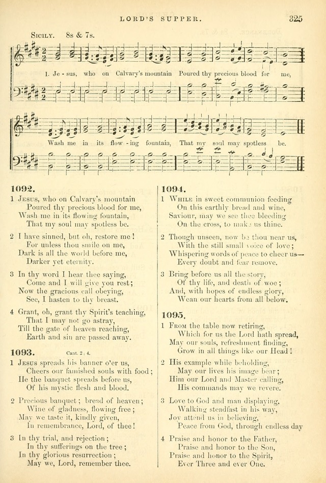 Songs for the Sanctuary, or Hymns and Tunes for Christian Worship page 325