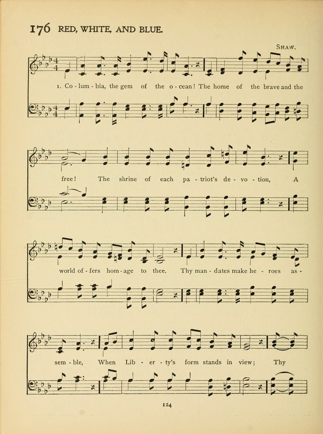 School and College Hymnal: a collection of hymns and of selections for responsive readings page 126