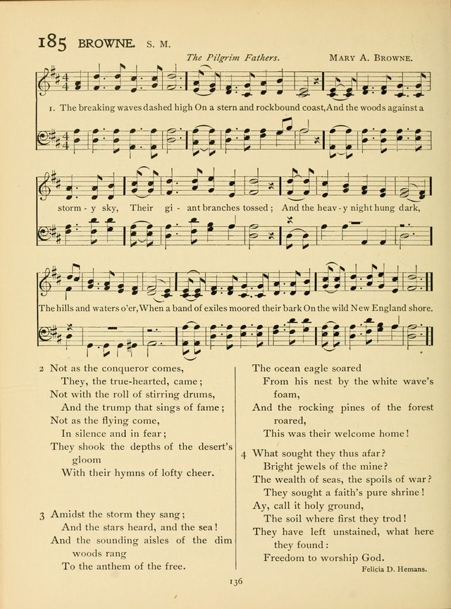 School and College Hymnal: a collection of hymns and of selections for responsive readings page 138