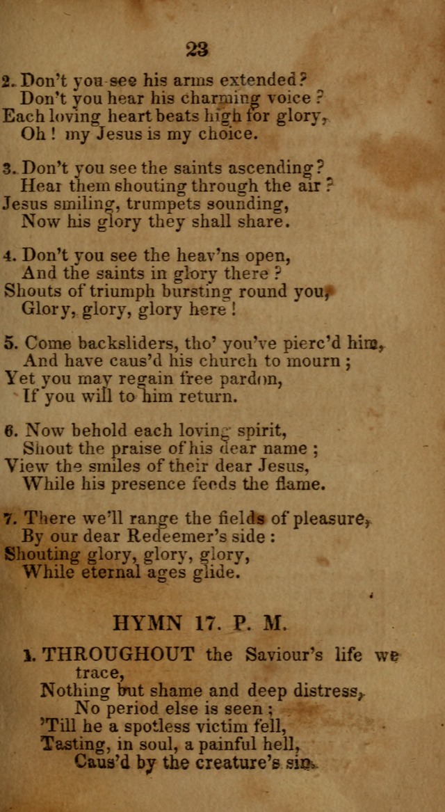 Social and Camp-meeting Songs, for the Pious (9th ed. enl.) page 23