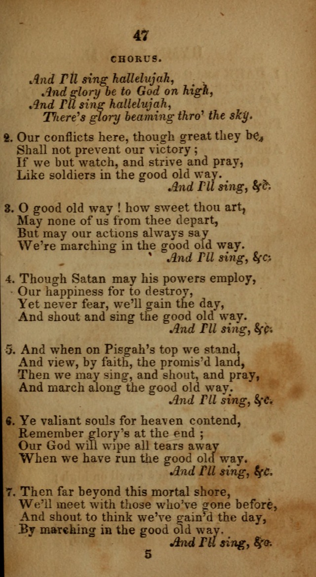 Social and Camp-meeting Songs, for the Pious (9th ed. enl.) page 47