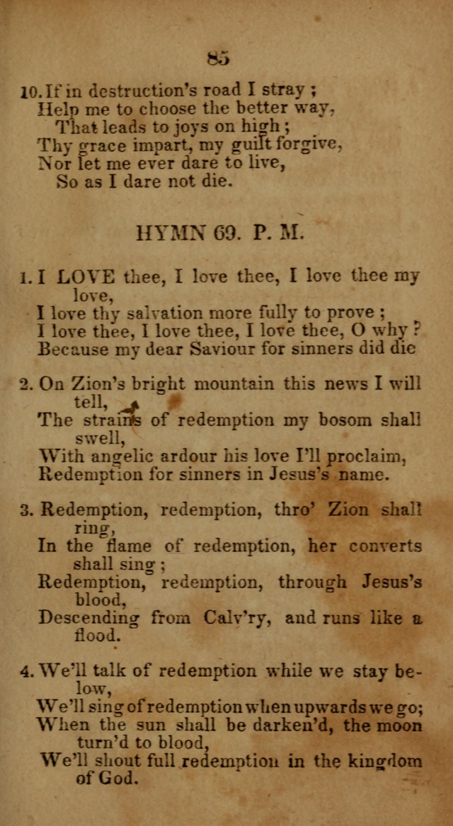 Social and Camp-meeting Songs, for the Pious (9th ed. enl.) page 85