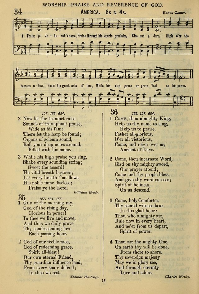The Seventh-Day Adventist Hymn and Tune Book: for use in divine worship page 16