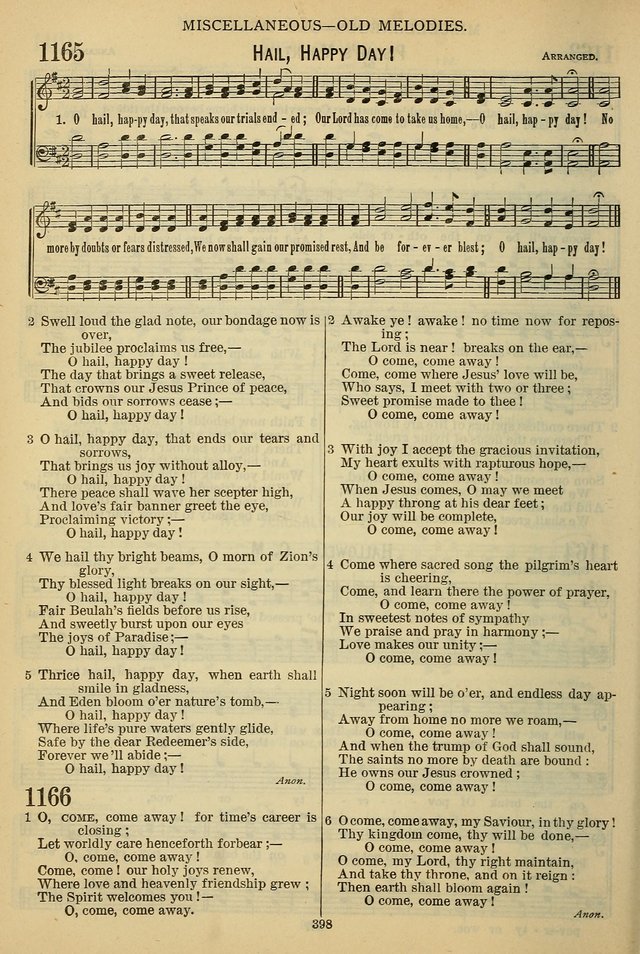 The Seventh-Day Adventist Hymn and Tune Book: for use in divine worship page 398