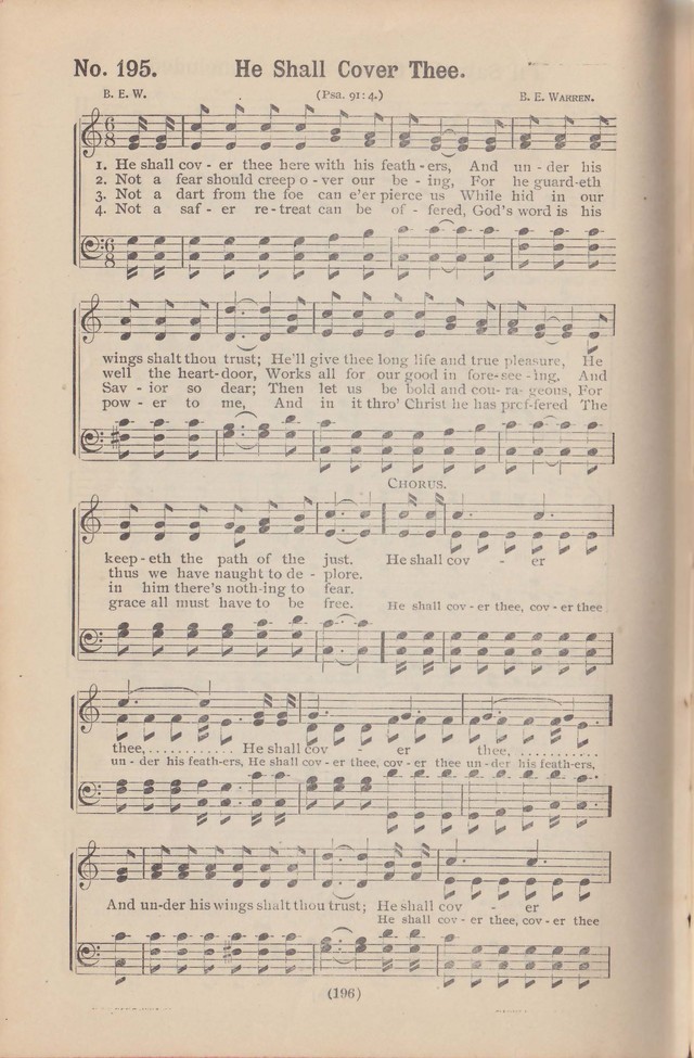 Salvation Echoes: a new collection of spiritual songs; hymning the tidings of full salvation page 196