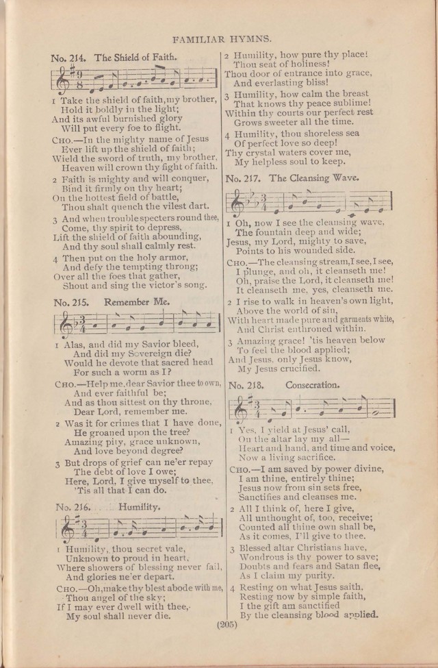 Salvation Echoes: a new collection of spiritual songs; hymning the tidings of full salvation page 205