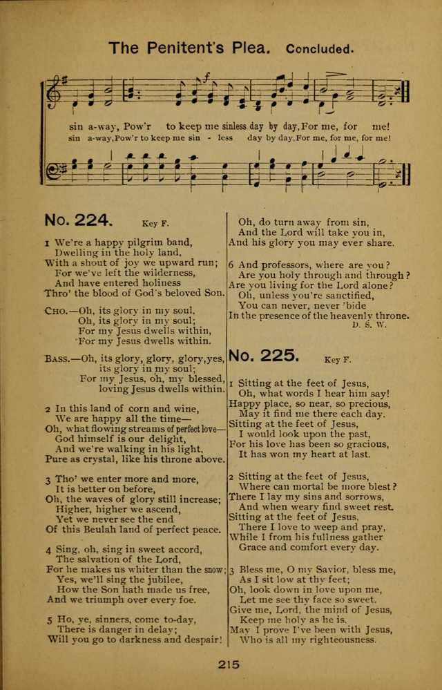 Songs of the Evening Light: for Sunday schools, missionary and revival meetings and gospel work in general page 215