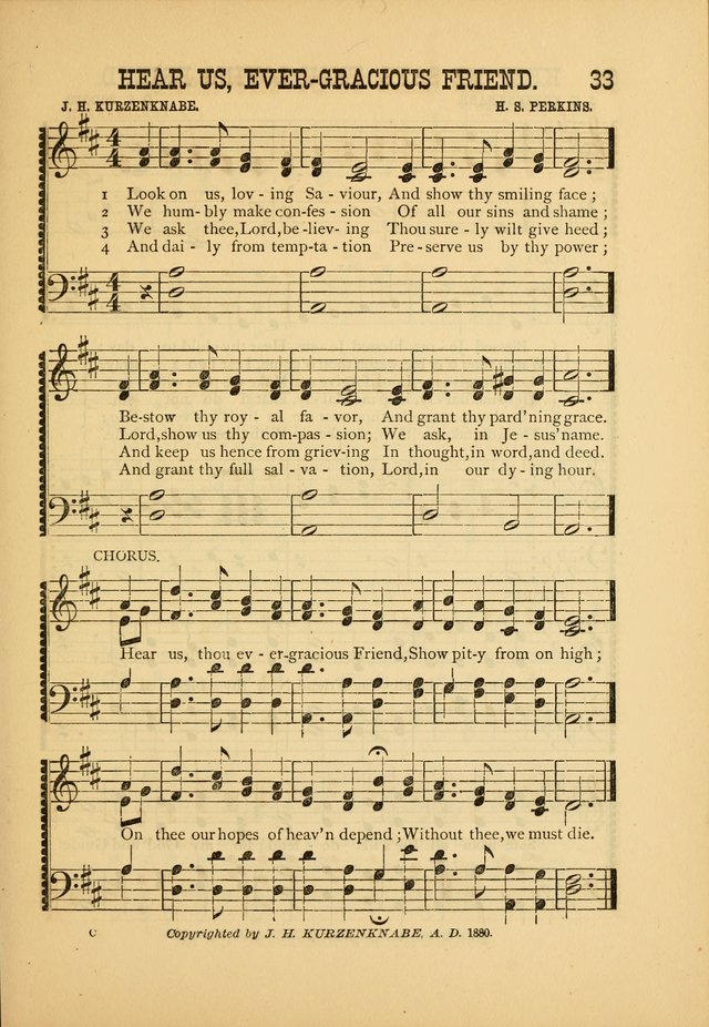Silvery Echoes of Praise and Prayer: a collection of hymns and music, expecially adapted for children and youths in the primary and intermediate departments of the Sunday-school page 33