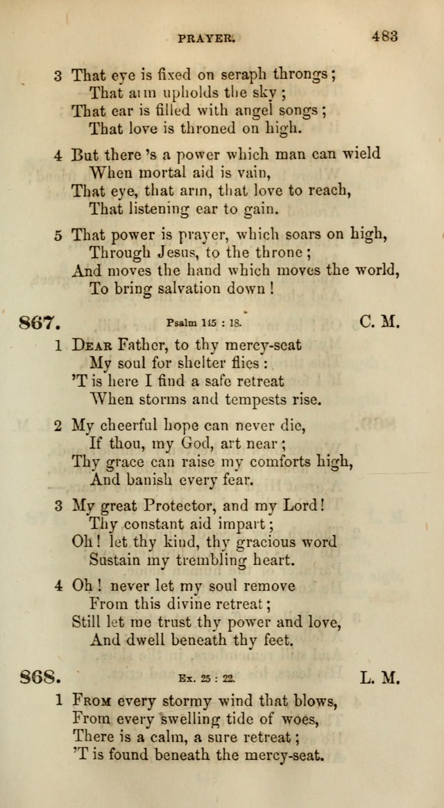 Songs for the Sanctuary; or, Psalms and Hymns for Christian Worship (Words only) page 483