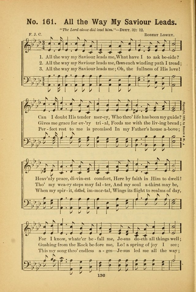 Select Gems: a choice collection of popular hymns and music for use in prayer meetings, the home and Sunday schools page 136