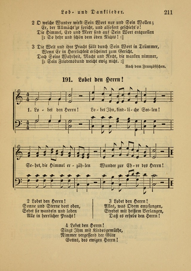 Sonntagsschul-Gesangbuch der Reformirten Kirche in den Vereinigten Staaten page 211
