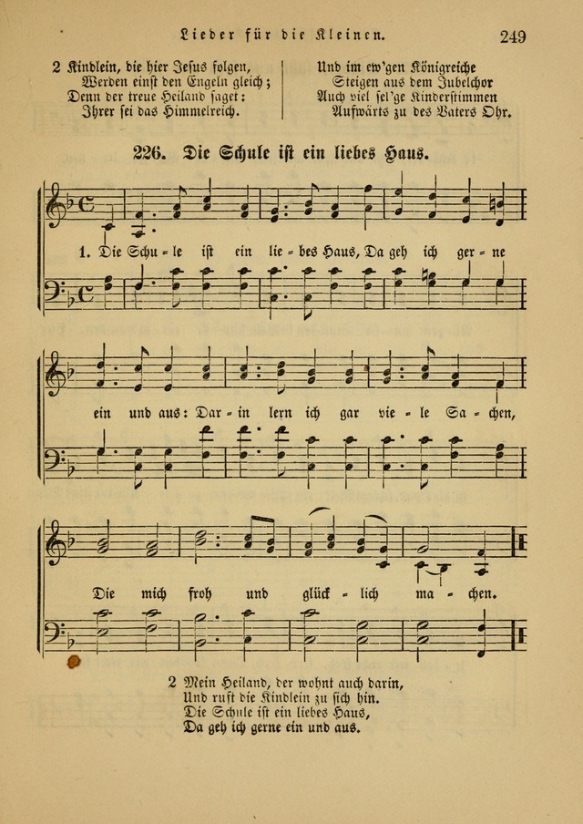 Sonntagsschul-Gesangbuch der Reformirten Kirche in den Vereinigten Staaten page 249