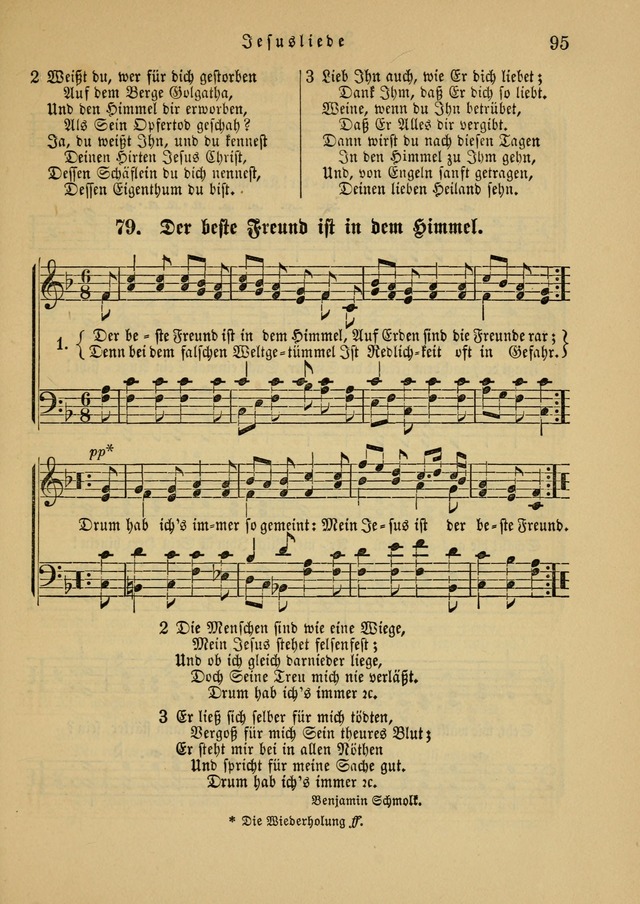 Sonntagsschul-Gesangbuch der Reformirten Kirche in den Vereinigten Staaten page 95