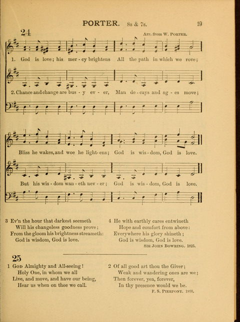 The School Hymnary: a collection of hymns and tunes and patriotic songs for use in public and private schools page 19