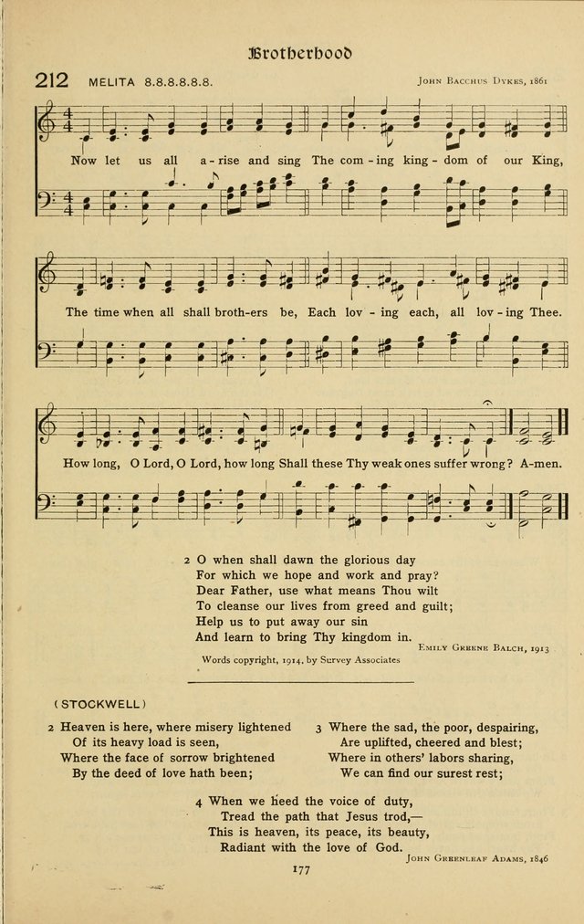 The School Hymnal: a book of worship for young people page 177