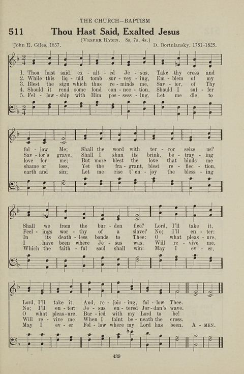 Service Hymnal: with responsive readings, appropriate for all Protestant religious activities page 431