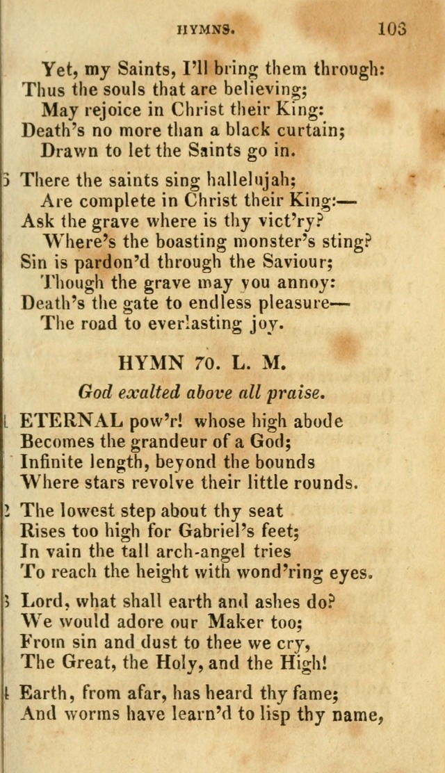 A Selection of Hymns, from the Best Authors page 107