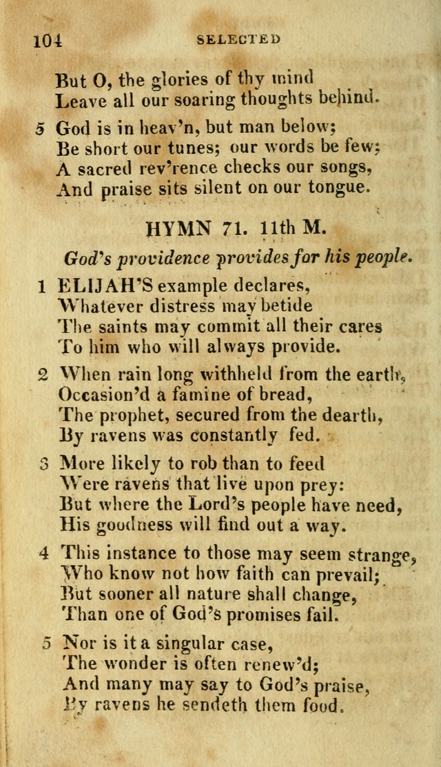 A Selection of Hymns, from the Best Authors page 108