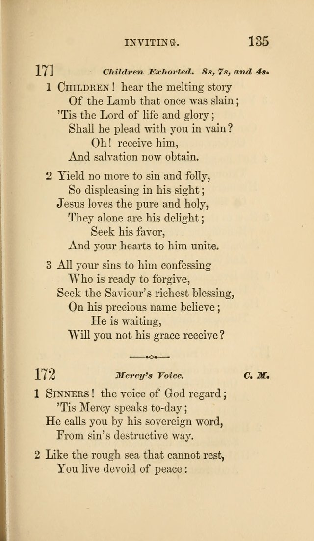 Social Hymn Book: Being the Hymns of the Social Hymn and Tune Book for the Lecture Room, Prayer Meeting, Family, and Congregation (2nd ed.) page 135