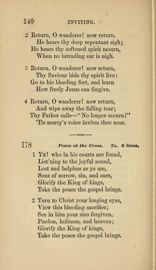 Social Hymn Book: Being the Hymns of the Social Hymn and Tune Book for the Lecture Room, Prayer Meeting, Family, and Congregation (2nd ed.) page 140