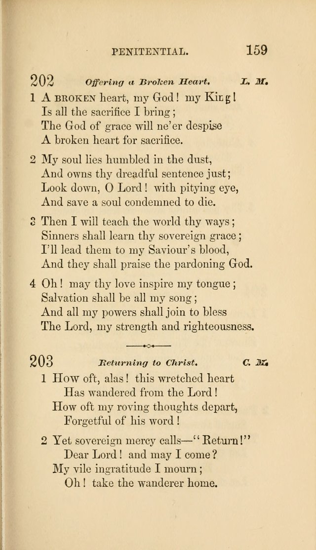 Social Hymn Book: Being the Hymns of the Social Hymn and Tune Book for the Lecture Room, Prayer Meeting, Family, and Congregation (2nd ed.) page 159