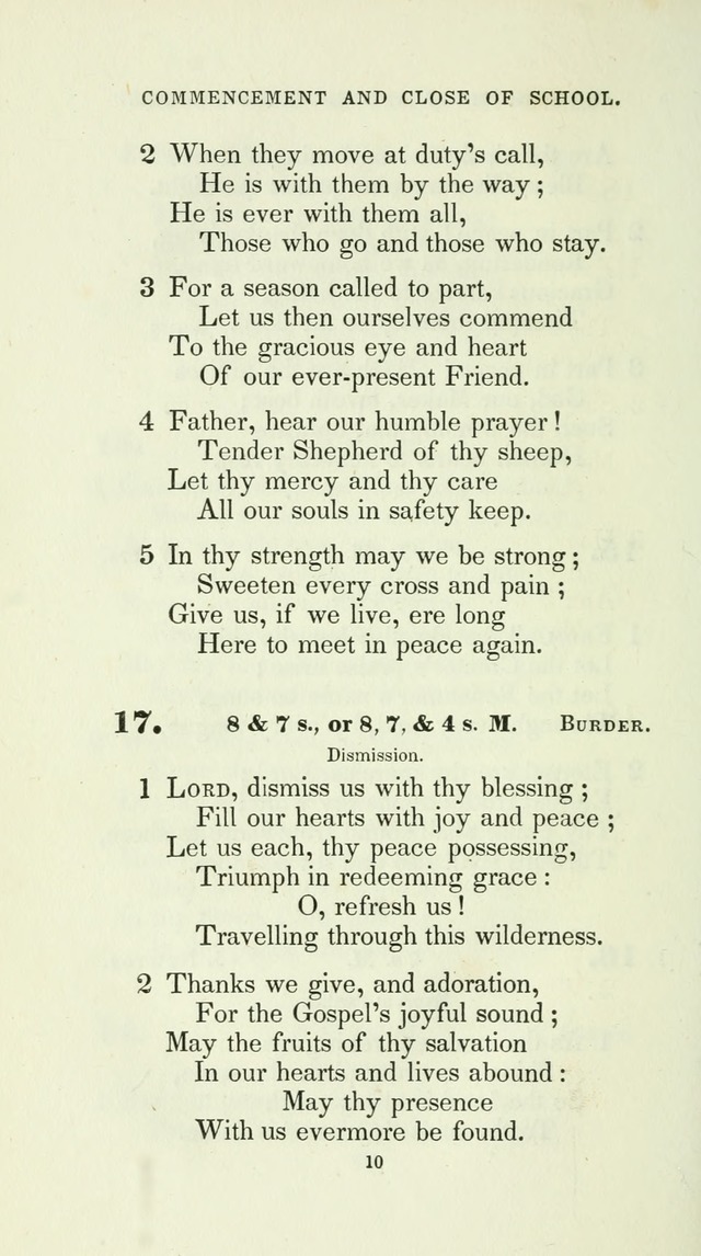 The School Hymn-Book: for normal, high, and grammar schools page 10