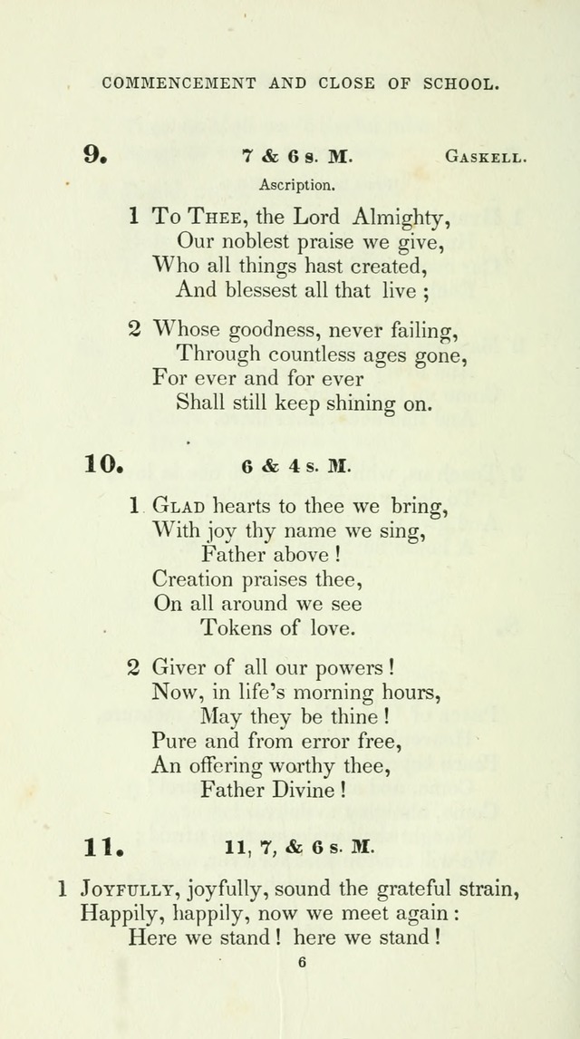The School Hymn-Book: for normal, high, and grammar schools page 6