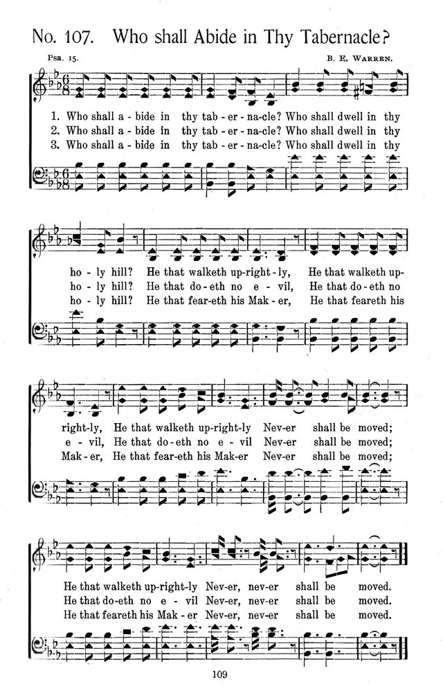Select Hymns: for Christian worship and general gospel service page 109