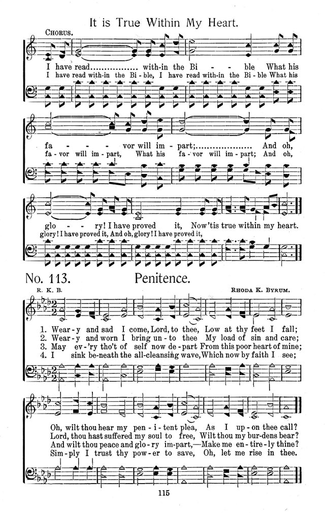 Select Hymns: for Christian worship and general gospel service page 115