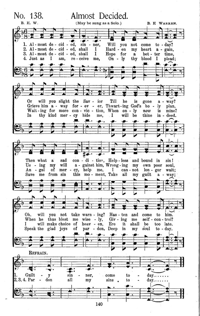 Select Hymns: for Christian worship and general gospel service page 140