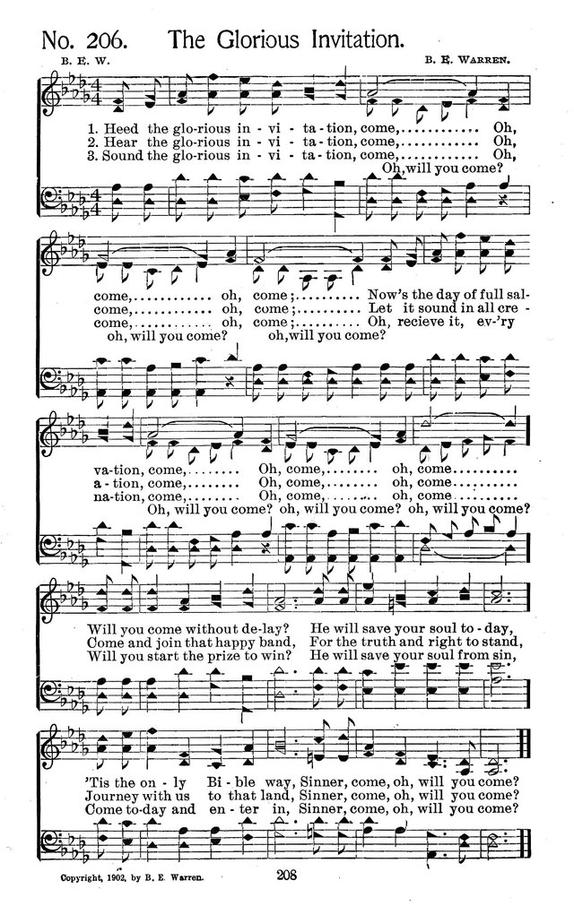 Select Hymns: for Christian worship and general gospel service page 208