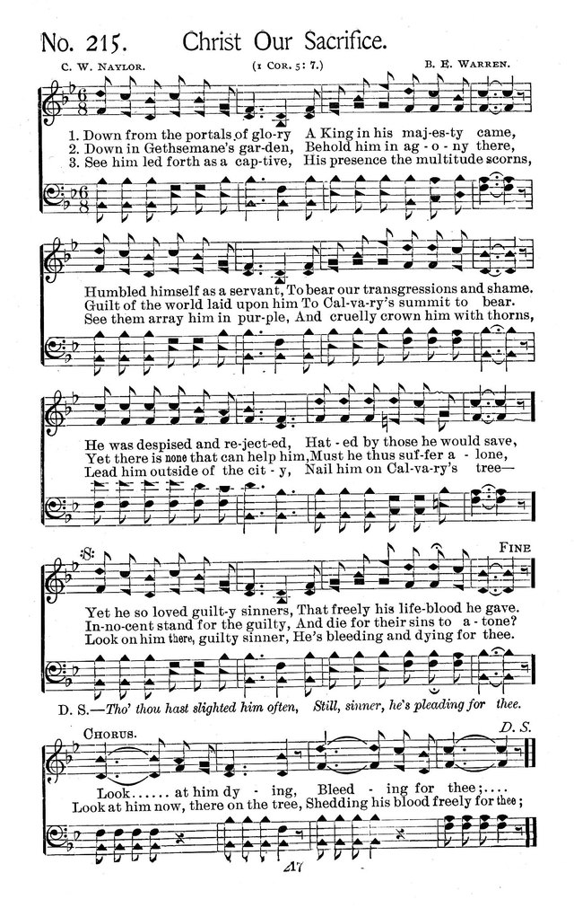 Select Hymns: for Christian worship and general gospel service page 217