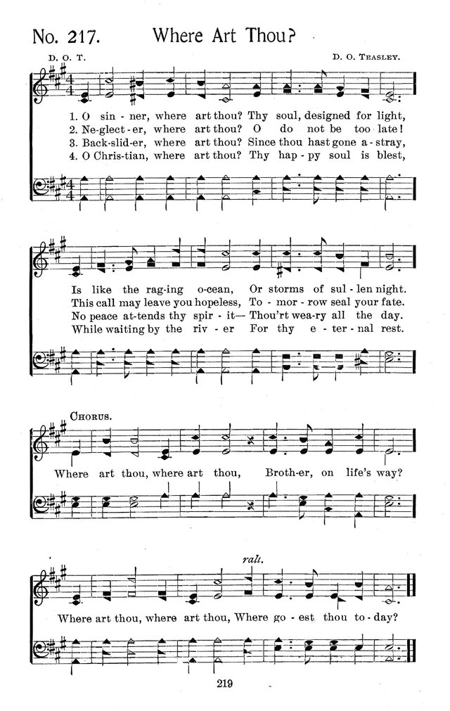 Select Hymns: for Christian worship and general gospel service page 219