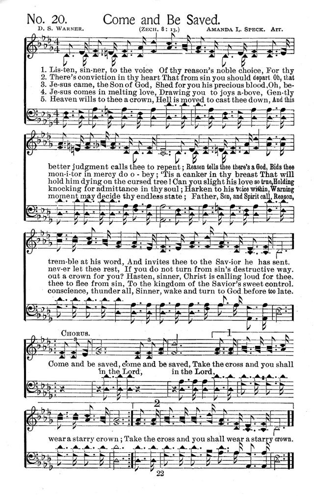 Select Hymns: for Christian worship and general gospel service page 22