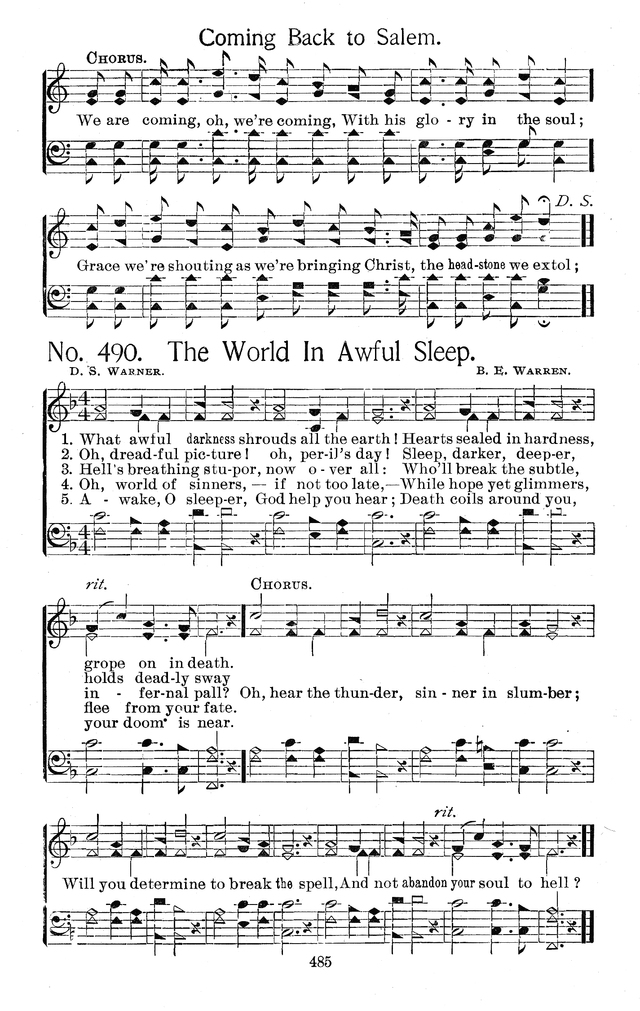 Select Hymns: for Christian worship and general gospel service page 485