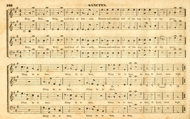 The Sacred Harp or Eclectic Harmony: a collection of church music, consisting of a great variety of psalm and hymn tunes, anthems, sacred songs and chants...(New ed., Rev. and Corr.) page 192