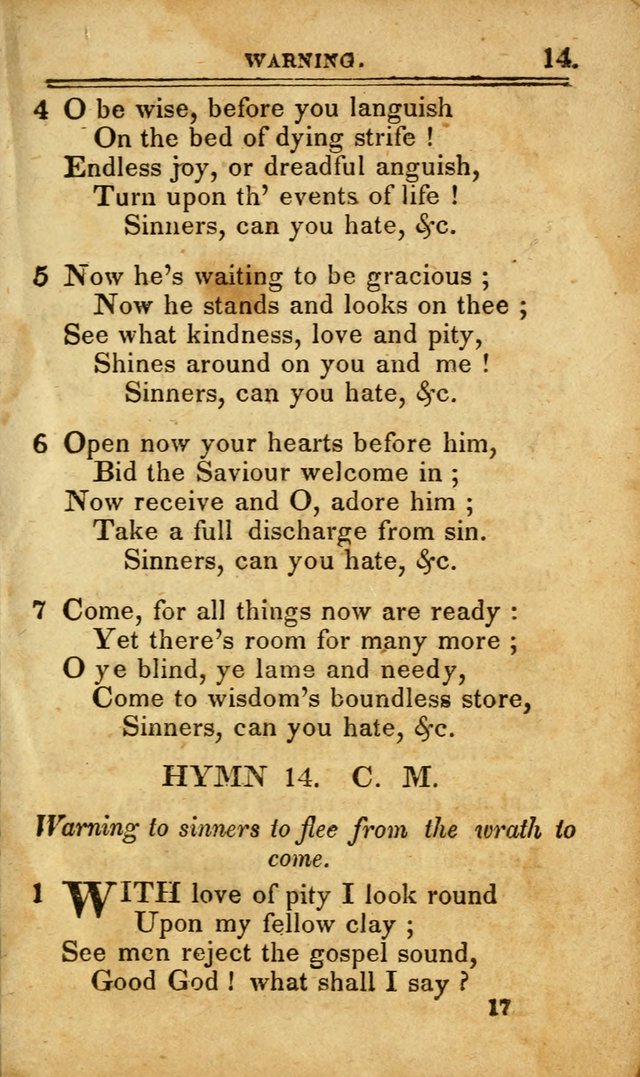 A Selection of Hymns: including a few originals, designed to aid the friends of  Zion in their private and social worship page 17