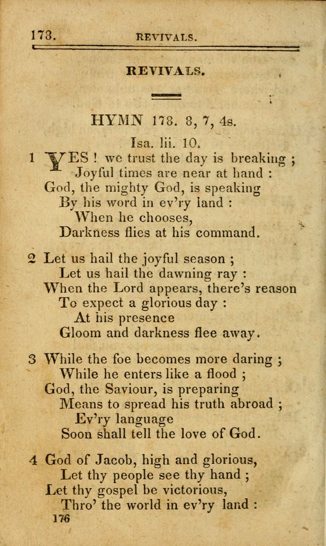 A Selection of Hymns: including a few originals, designed to aid the friends of  Zion in their private and social worship page 176