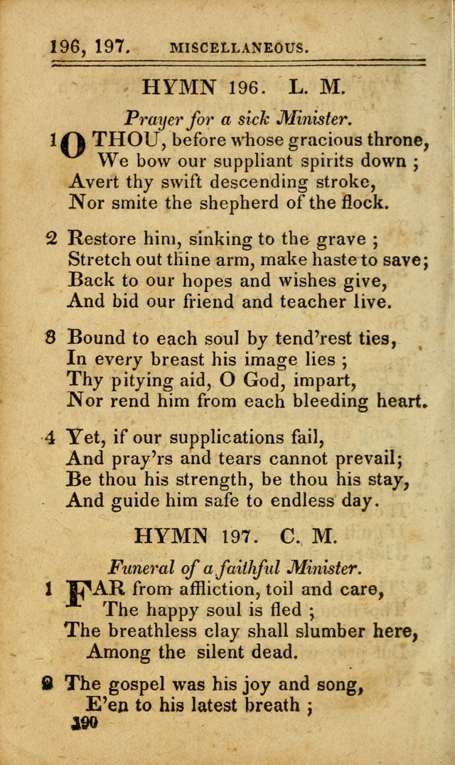 A Selection of Hymns: including a few originals, designed to aid the friends of  Zion in their private and social worship page 190