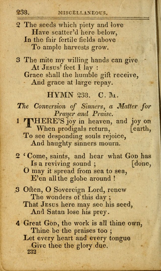 A Selection of Hymns: including a few originals, designed to aid the friends of  Zion in their private and social worship page 232