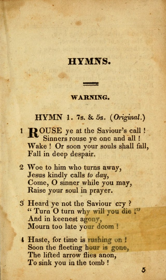 A Selection of Hymns: including a few originals, designed to aid the friends of  Zion in their private and social worship page 5