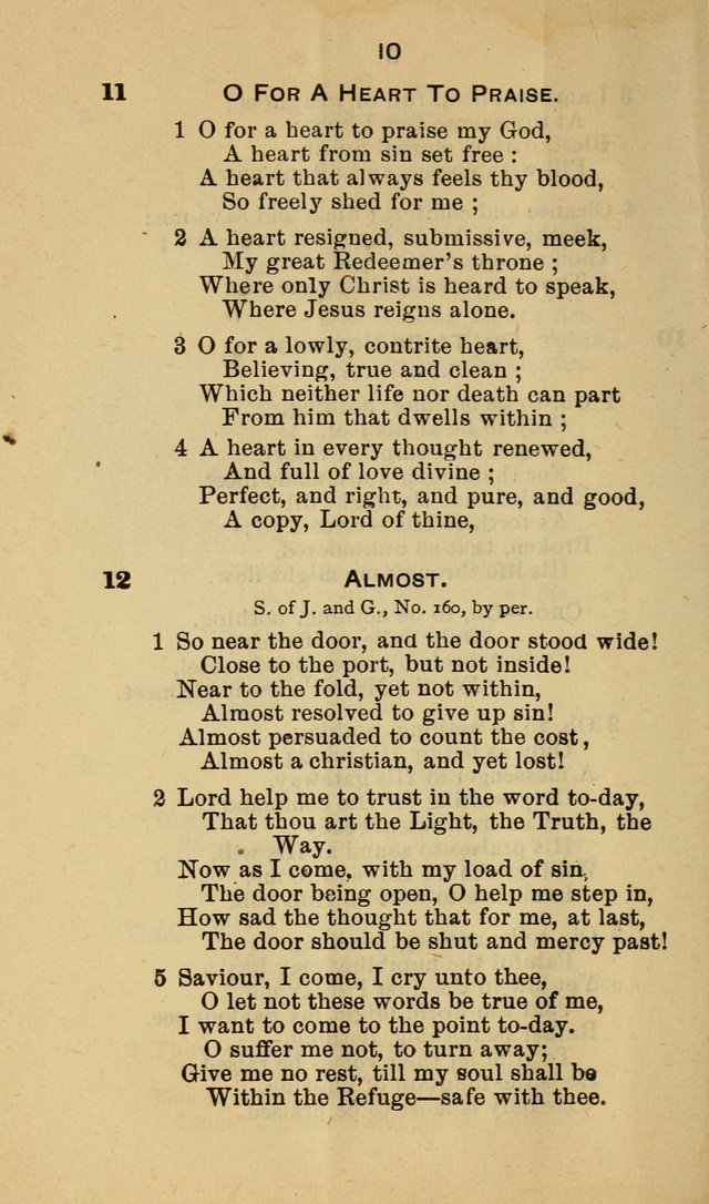 Selection of Hymns, for the use of the first M. E. Church, Cape May City page 11