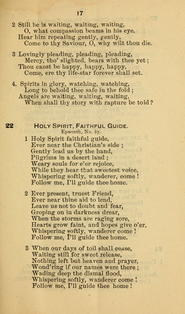 Selection of Hymns, for the use of the first M. E. Church, Cape May City page 18