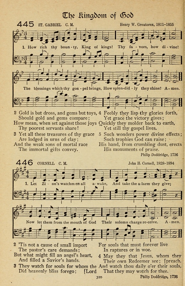 The Sanctuary Hymnal, published by Order of the General Conference of the United Brethren in Christ page 311