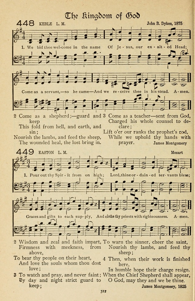 The Sanctuary Hymnal, published by Order of the General Conference of the United Brethren in Christ page 313