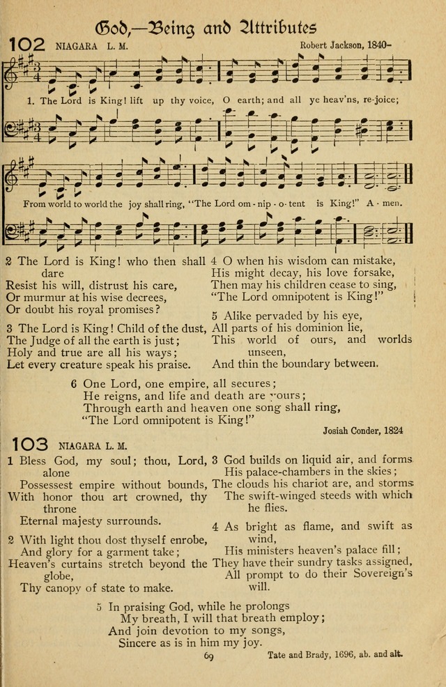 The Sanctuary Hymnal, published by Order of the General Conference of the United Brethren in Christ page 70