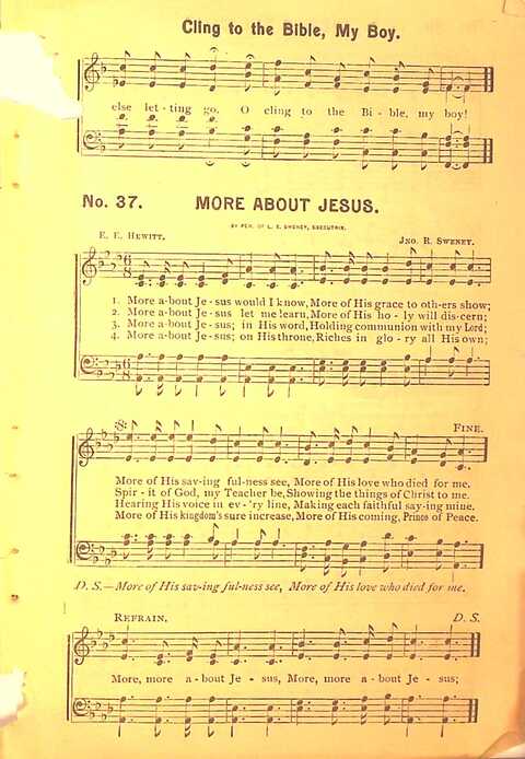 Sing His Praise: for the church, Sunday school and all religious assemblies page 37