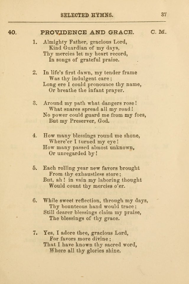A Selection of Hymns: printed only for the use of the sabbath school of the Tenth Presbyterian Church, of Philadelphia page 44