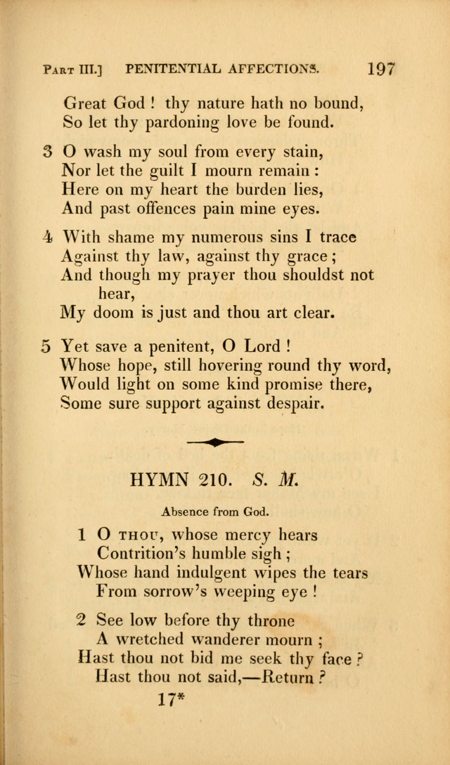 A Selection of Hymns and Psalms: for social and private worship (3rd ed. corr.) page 197